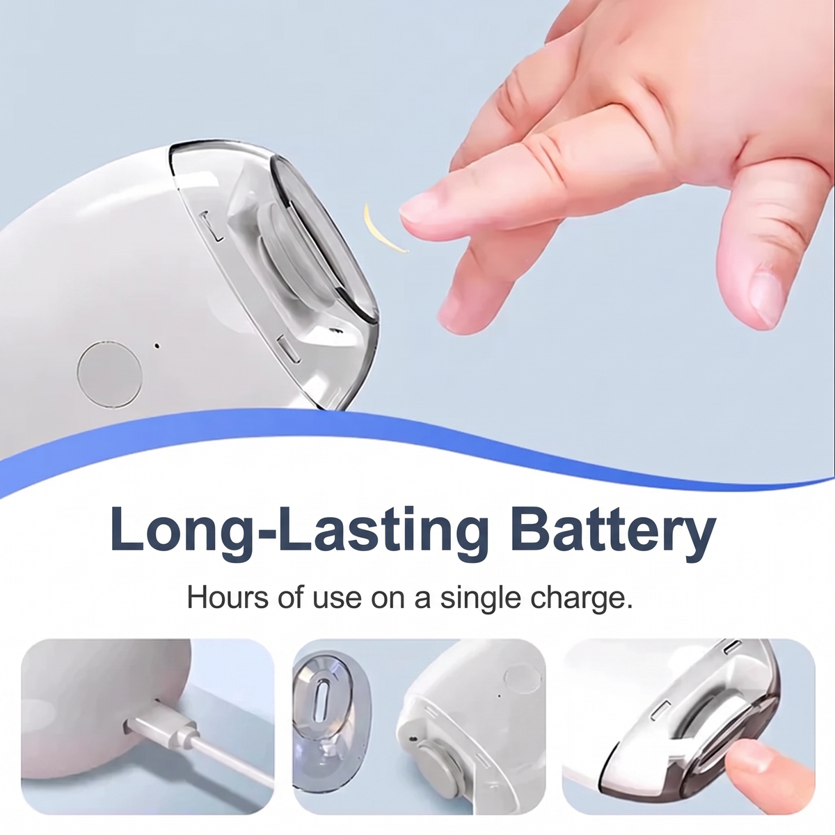 Nailora™ - Safe & Easy Electric Nail Care for Adults & Children