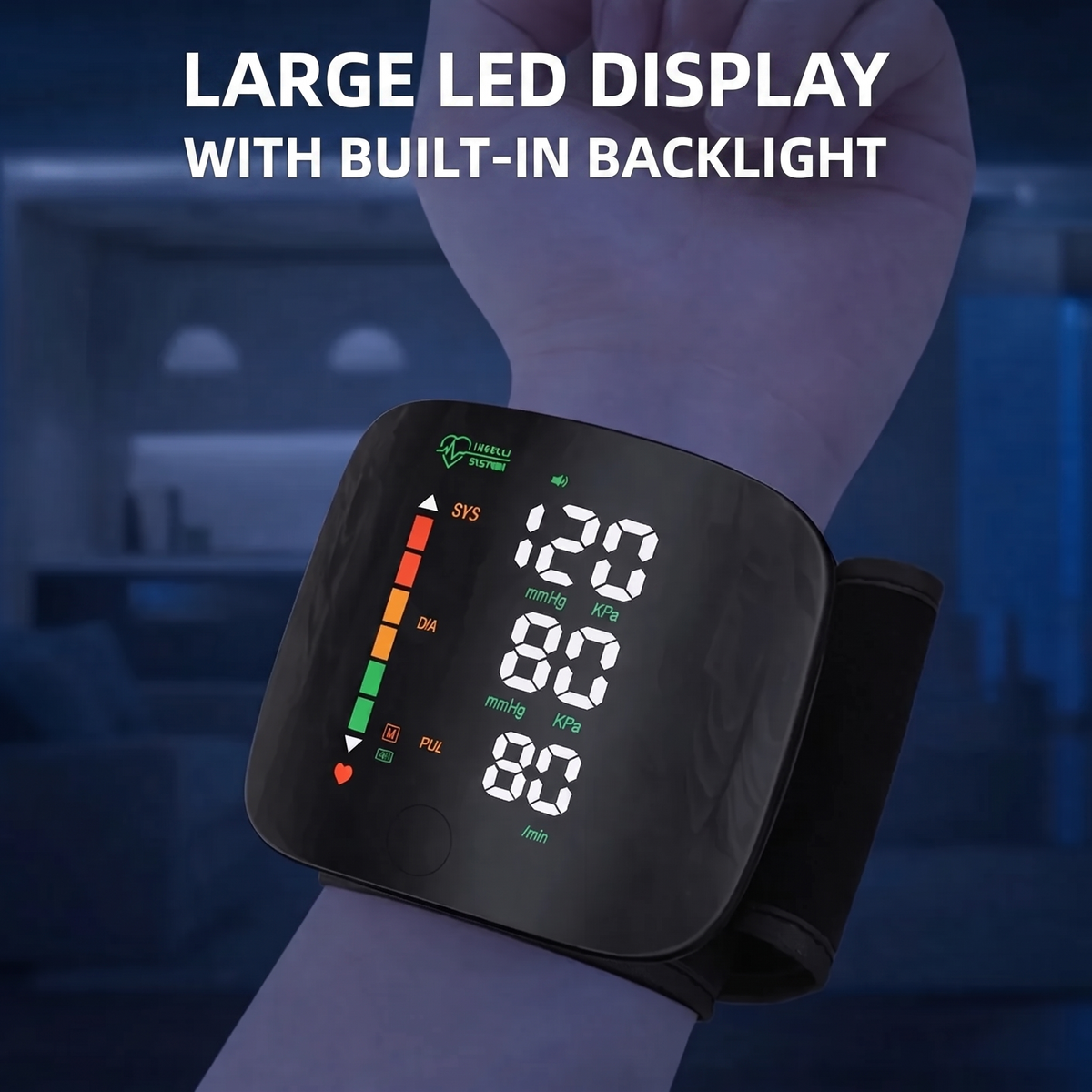 PulseGuard™ - Digital Wrist Blood Pressure Monitor for Everyday Use