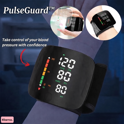 PulseGuard™ - Digital Wrist Blood Pressure Monitor for Everyday Use